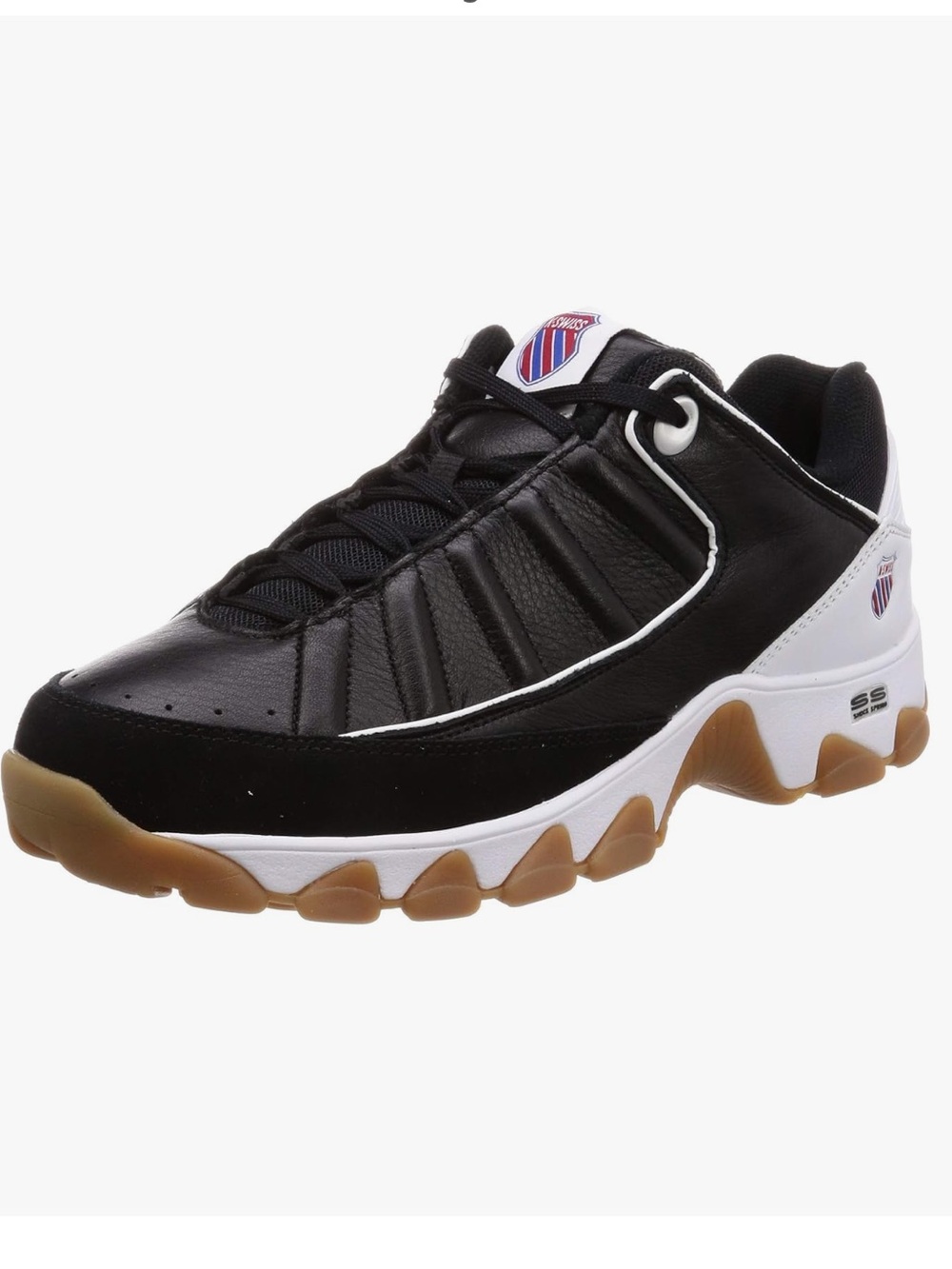 K-Swiss Men’s Black, White & Gum Retro Athletic Sneaker